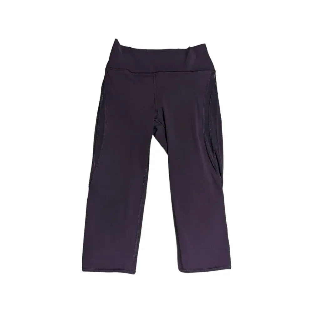 Lululemon Sun Setter Crop Leggings Boysenberry Plum Purple Womens 6 Sportswear